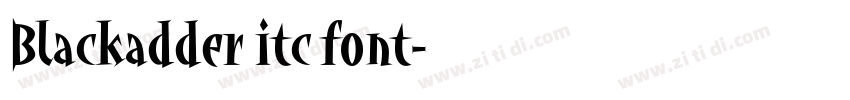 Blackadder itc font字体转换